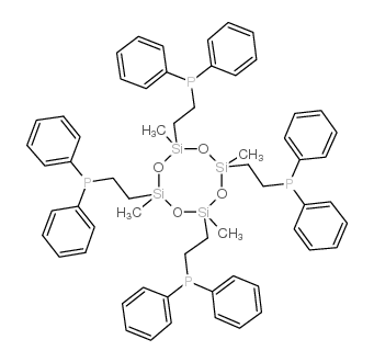 TETRAKIS(DIPHENYLPHOSPHINOETHYL)-TETRAMETHYLCYCLOTETRASILOXANE Structure