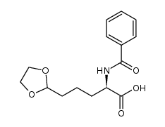 (R)-N-benzoyl allysine ethylene acetal结构式