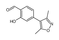 4-(3,5-dimethyl-1,2-oxazol-4-yl)-2-hydroxybenzaldehyde结构式
