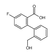 5-fluoro-2-[2-(hydroxymethyl)phenyl]benzoic acid结构式