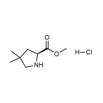 (S)-4,4-二甲基吡咯烷-2-羧酸甲酯盐酸盐结构式