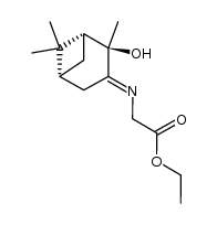 ethyl 2-((1R,2R,5R)-2-hydroxypinan-3-imino)glycinate Structure