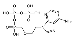 2-(6-aminopurin-9-yl)ethoxymethyl-[hydroxy(phosphonooxy)phosphoryl]oxyphosphinic acid Structure