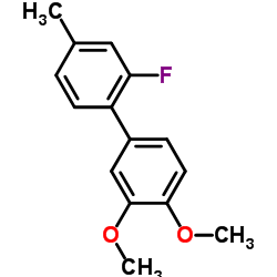 3',4'-二甲氧基-2-氟-4-甲基联苯结构式