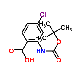 2-叔丁氧羰氨基-4-氯苯甲酸结构式
