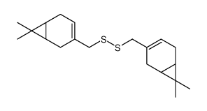 4-[[(7,7-dimethyl-4-bicyclo[4.1.0]hept-3-enyl)methyldisulfanyl]methyl]-7,7-dimethylbicyclo[4.1.0]hept-3-ene Structure