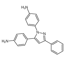 4-[2-(4-aminophenyl)-5-phenylpyrazol-3-yl]aniline Structure