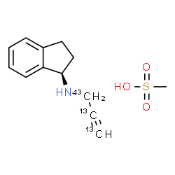 甲磺酸雷沙吉兰-13C3结构式
