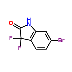6-溴-3,3-二氟吲哚啉-2-酮结构式
