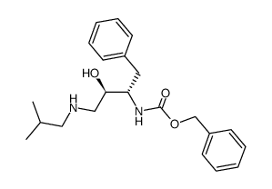 N-[3S-[(phenylmethoxycarbonyl)amino]-2R-hydroxy-4-phenylbutyl]-2-methylpropylamine结构式