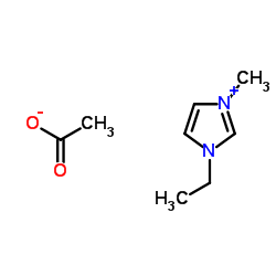 1-乙基-3-甲基咪唑乙酸盐结构式
