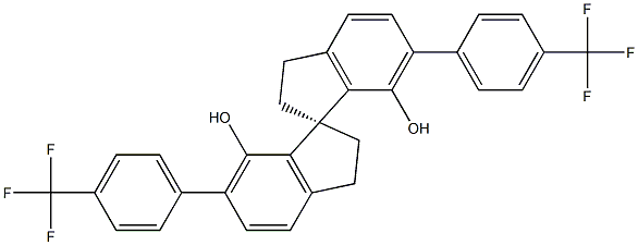 (R)-2,2',3,3'-Tetrahydro-6,6'-bis[4-(trifluoromethyl)phenyl]-1,1'-spirobi[1H-indene]-7,7'-diol Structure