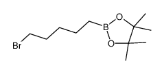 2-(5-bromopentyl)-4,4,5,5-tetramethyl-1,3,2-dioxaborolane结构式