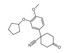 1-[3-(CYCLOPENTYLOXY)-4-METHOXYPHENYL]-4-OXOCYCLOHEXANE-1-CARBONITRILE结构式