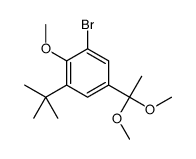 2-溴-6-叔丁基-4-(1,1-二甲氧基乙基)苯甲醚结构式