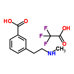 2,2,2-三氟乙酸 化合 3-(2-(甲基氨基)乙基)苯甲酸 (1:1)结构式