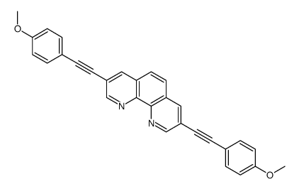 3,8-bis[2-(4-methoxyphenyl)ethynyl]-1,10-phenanthroline Structure