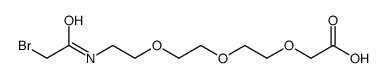 Bromoacetamide-PEG3-C1-acid结构式