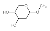 D-erythro-Pentopyranoside, methyl 2-deoxy-, .beta.-结构式