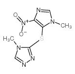 4-甲基-3-((1-甲基-4-硝基-1H-咪唑-5-基)硫基)-4H-1,2,4-三唑结构式