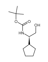 (R)-tert-butyl (1-cyclopentyl-2-hydroxyethyl)carbamate结构式