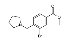 3-溴-4-(吡咯烷-1-甲基)苯甲酸甲酯结构式