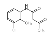 N-(3-氯-2-甲基苯基)-3-氧代丁酰胺结构式