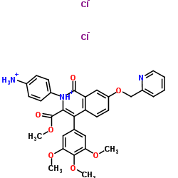 2-(4-Aminophenyl)-1,2-dihydro-1-oxo-7-(2-pyridinylmethoxy)-4-(3,4,5-triMethoxyphenyl)-3-isoquinolinecarboxylic Acid Methyl Ester Dihydrochloride Structure