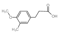 3-(4-甲氧基-3-甲基-苯基)-丙酸结构式