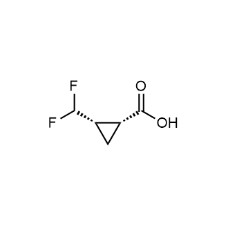 (1R,2S)-2-(二氟甲基)环丙烷-1-羧酸结构式