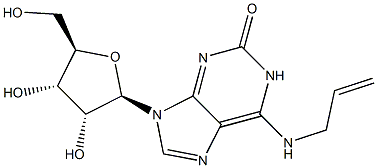 6-Allylamino-9-β-D-ribofuranosyl-9H-purin-2(1H)-one结构式