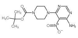 4-(6-AMINO-5-NITRO-4-PYRIMIDINYL)-1-PIPERAZINECARBOXYLIC ACID 1,1-DIMETHYLETHYL ESTER Structure