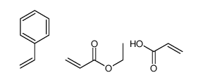 2-丙烯酸与苯乙烯和2-丙烯酸乙酯的聚合物结构式