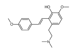 3-[2-(Dimethylamino)ethyl]-6-methoxy-2-[(E)-2-(4-methoxyphenyl)ethenyl]phenol结构式