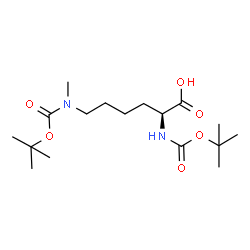 L-LYSINE, N2,N6-BIS[(1,1-DIMETHYLETHOXY)CARBONYL]-N6-METHYL-结构式