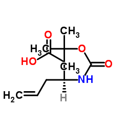 Boc-(S)-3-氨基-5-己烯酸结构式