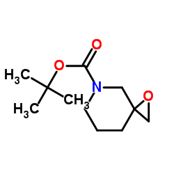 1-氧杂-5-氮杂螺[2.5]辛烷-5-羧酸叔丁酯结构式