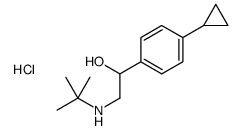 tert-butyl-[2-(4-cyclopropylphenyl)-2-hydroxyethyl]azanium,chloride Structure