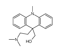 dihydro-9,10 ((dimethylamino)-2 ethyl)-9 methyl-10 acridine-9-methanol结构式