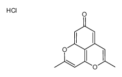 8-Hydroxy-2,5-dimethylpyrano(2,3,4-ij)(2)benzopyrylium chloride结构式