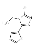 4-乙基-5-噻吩-2-基-4H-1,2,4-噻唑-3-硫醇结构式