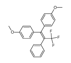 3,3,3-trifluoro-1,1-di(4-methoxyphenyl)-2-phenylpropene结构式