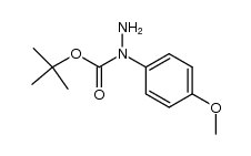 1-tert-butoxycarbonyl-1-(4-methoxyphenyl)hydrazine结构式