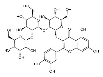 quercetin 3-O-β-D-glucosyl-(1→2)-β-D-glucosyl-(1→2)-β-D-glucoside Structure