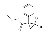 ethyl 2,2-dichloro-1-phenylcyclopropanecarboxylate结构式