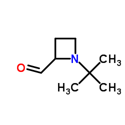 2-氮杂环丁烷羧醛,1-(1,1-二甲基乙基)-(9CI)结构式