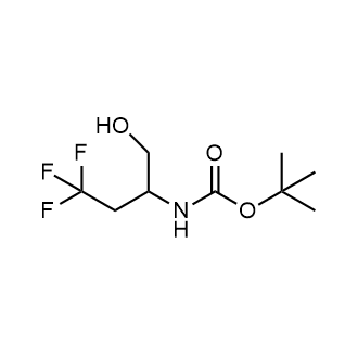 2-((叔丁氧基羰基)氨基)-4,4,4-三氟-1-丁醇结构式