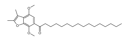 1-(4,7-dimethoxy-2,3-dimethyl-1-benzofuran-6-yl)hexadecan-1-one结构式