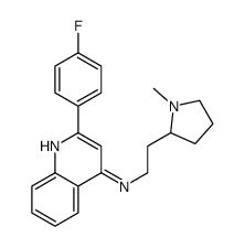 2-(4-fluorophenyl)-N-[2-(1-methylpyrrolidin-2-yl)ethyl]quinolin-4-amine结构式