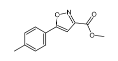 5-(4-甲基苯基)异噁唑-3-羧酸甲酯结构式